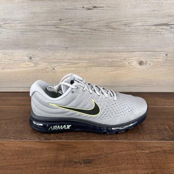Nike Air Max 2017 Mens Size 8.5 Wolf Grey Black Pure Platinum 849559 012 - Picture 3 of 9